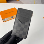 LV N64038 Coin Card Holder Black Damier Graphite Canvas 221507
