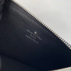 LV M62914 Coin Card Holder Black Taiga Leather 221511