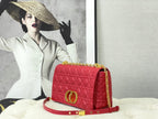 LARGE CARO BAG 28 RED CALFSKIN