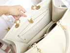 MEDIUM TOTE BOOK 26 BAG IN WHITE CALFSKIN