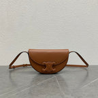 Celine Besace Cuir Bag Triomphe Brown Calfskin