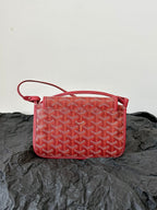 PLUMET POCKET WALLET 20 IN CLASSIC RED GOYARDINE CANVAS AND LAMBSKIN TRIM