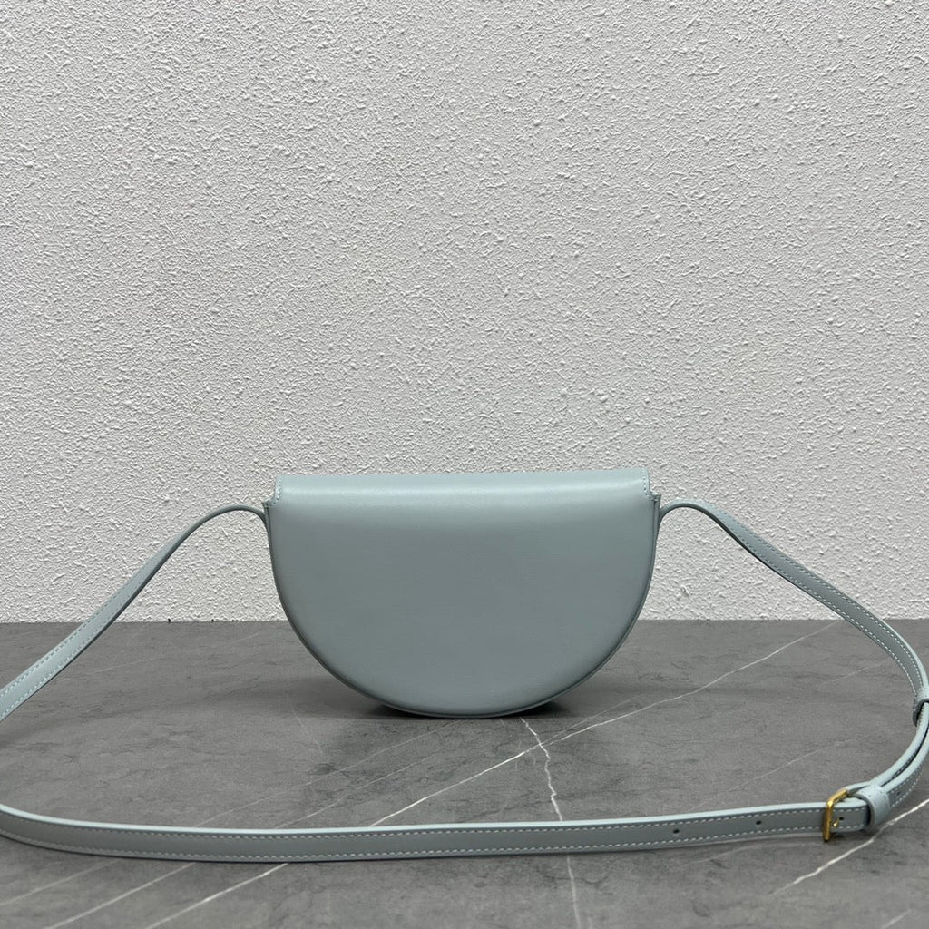 Celine Besace Cuir Bag Triomphe Grey-Blue Calfskin