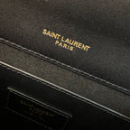 KATE TASSEL 24 BLACK CALFSKIN WITH GOLD LOGO
