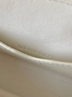 medium cd east west bobby 22cm white calfskin ghw