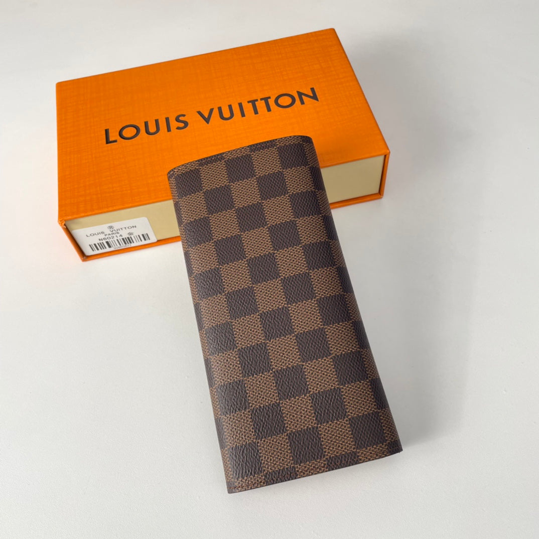 LV N60214 Emilie Wallet Brown Pink Monogram Canvas 221665