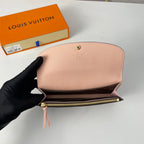 LV N60214 Emilie Wallet Brown Pink Monogram Canvas 221665
