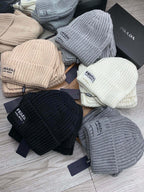 SET SCARF AND HAT IN BLACK WOOL AND RABBIT FUR 388994
