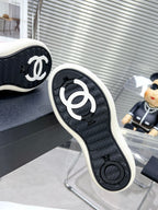 CC CANO ALTO SNEAKER IN BLUSH PINK CALFSKIN AND WHITE RUBBER