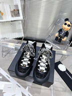 CC CANO ALTO SNEAKER IN BLACK TWEED AND RUBBER