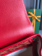 ALPIN MINI BACKPACK 21 IN CLASSIC RED LAMBSKIN AND GOYARDINE CANVAS