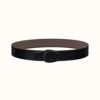 LUCK BELT BUCKLE & REVERSIBLE KHAKI BROWN LEATHER STRAP 38MM BLACK HARDWARE