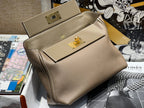 HM 24/24 Bag Etoupe Leather Gold Hardware