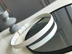 CELINE 25S BELT TRIOMPHE 25MM IN WHITE CALFSKIN 559674