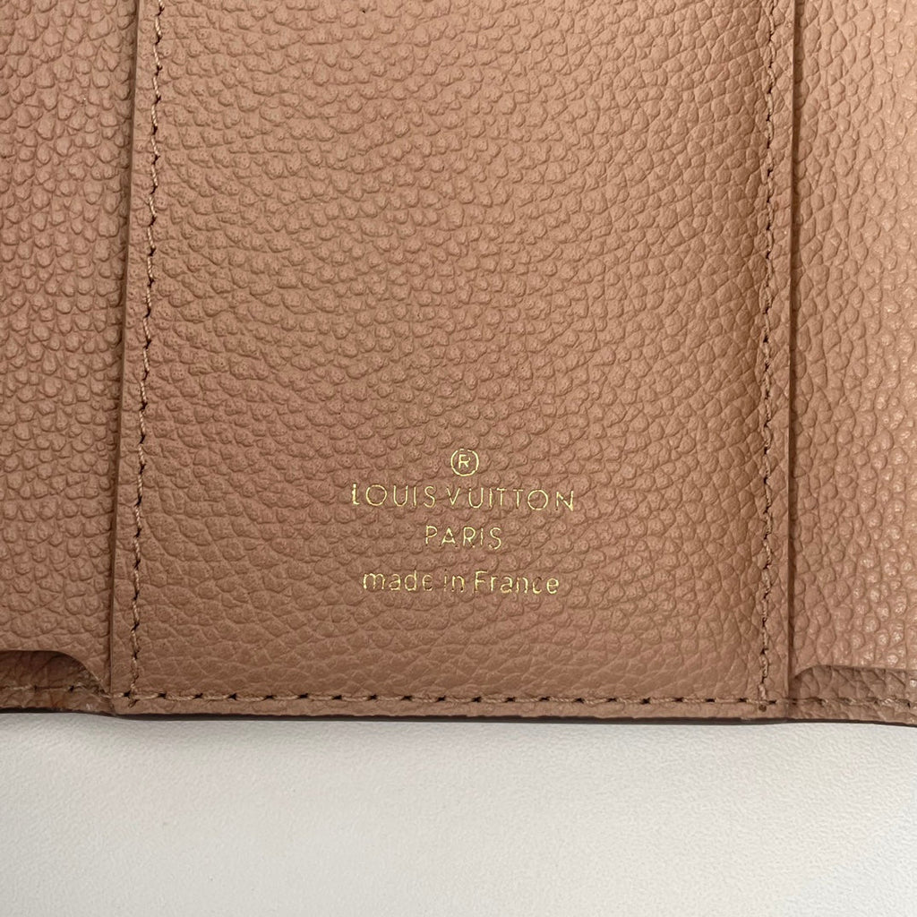 LV M64060 Victorine Wallet Beige Monogram Empreinte Leather 221684