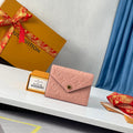 LV M64060 Victorine Wallet Pink Monogram Empreinte Leather 221685