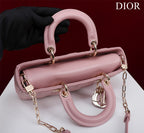 medium lady d-joy 26 antique pink lambskin