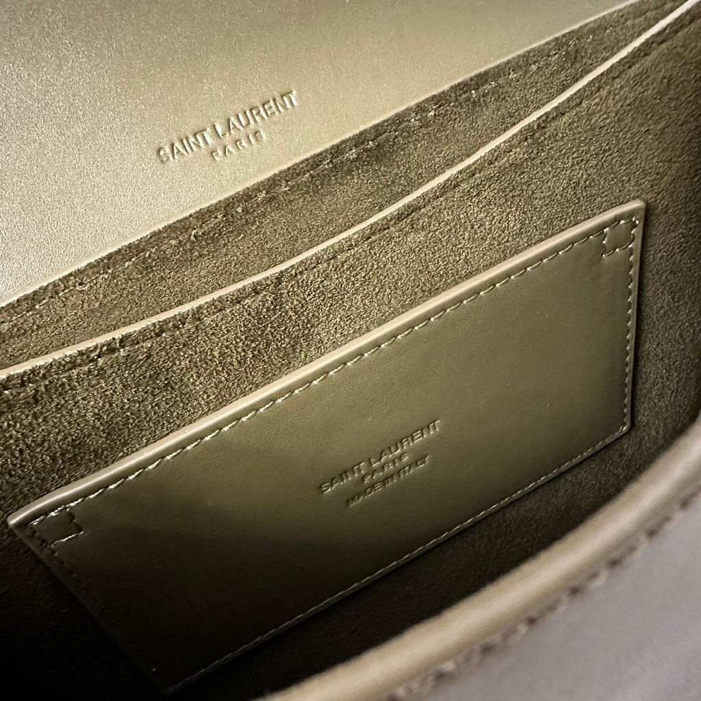 KAIA 18 HANDBAG IN ARMY GREEN CALFSKIN