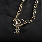 CHANEL 25S CHAIN BELT IN BLACK CALFSKIN 612710