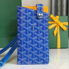MONTMARTRE GM CASE 18 IN SAPPHIRE BLUE GOYARDINE CANVAS