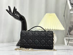 LADY CHAIN BAG 21 IN BLACK LAMBSKIN
