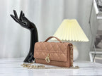 LADY CHAIN BAG 21 IN ALMOND BEIGE LAMBSKIN