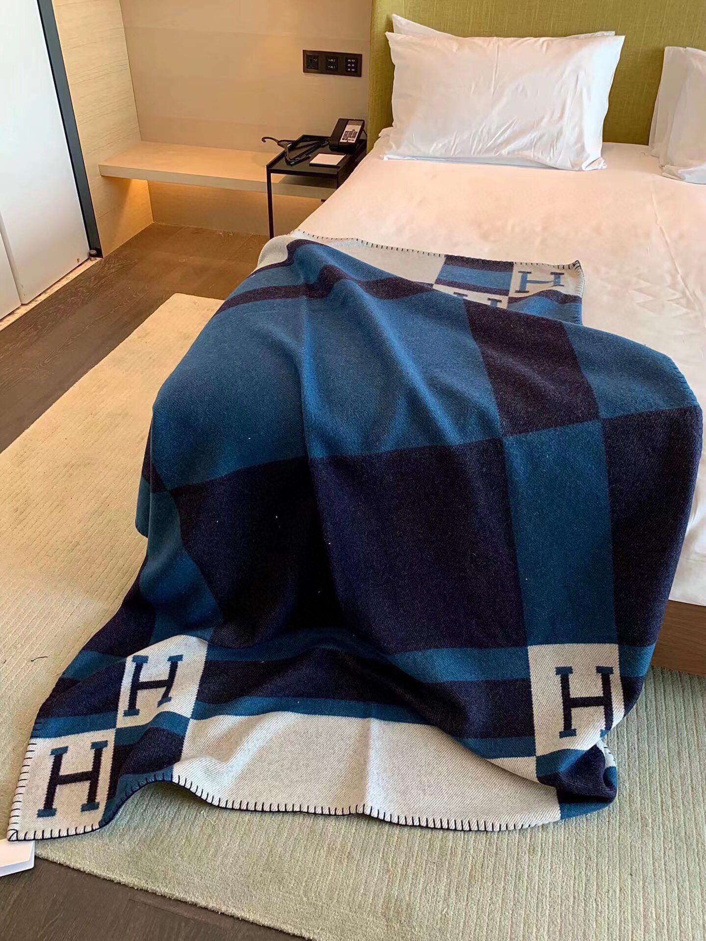 BLANKET 170 CM IN COLORFUL WOOL AND CASHMERE 689475