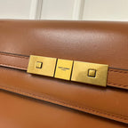 MANHATTAN 29 TOP-HANDLE IN SMOOTH CINNAMON BROWN CALFSKIN