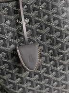BELLECHASSE BIAUDE PM BAG 36 IN GRAY GOYARDINE CANVAS AND CALFSKIN TRIM