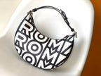 FENDIGRAPHY SMALL 29 IN WHITE MIX BLACK SMOOTH CALFSKIN SILVER HARDWARE