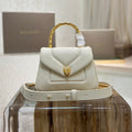 BVL Serpenti Reverse Top Handle 20cm White Calfskin GHW 188563