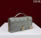 my cd mini 21 rock gray petent calfskin
