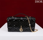 my cd mini 21 black patent calfskin