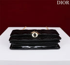 my cd mini 21 black patent calfskin