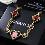CHANEL 25S CHAIN BELT IN GOLD METALLIC STONE-EMBELLISHED 612713