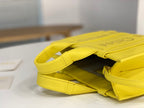 Chloé Woody small tote bag 26cm yellow calfskin