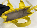 Chloé Woody mini tote bag 20cm yellow calfskin