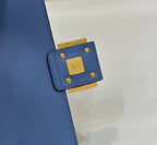 Baguette 27cm Blue Lambskin Gold Hardware