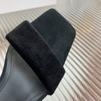 BALMAIN 25S MONETA HEELED SANDALS 95MM IN BLACK VELVET