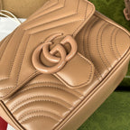 gg marmont mini 18cm all beige calfskin
