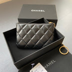 CC A50168 Keyring Cardholder Black Sheepskin GHW 229705