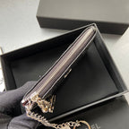 CC A50168 Keyring Cardholder Black Caviar Sliver Steel 229707