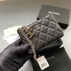 CC A50168 Keyring Cardholder Black Caviar Sliver Steel 229707