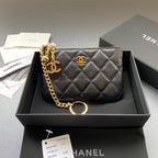CC A50168 Keyring Cardholder Black Caviar GHW 229709