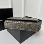 KATE CLASSIC 20 CROCODILE SNAKESKIN SILVER COWHIDE