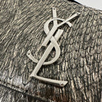 KATE CLASSIC 20 CROCODILE SNAKESKIN SILVER COWHIDE