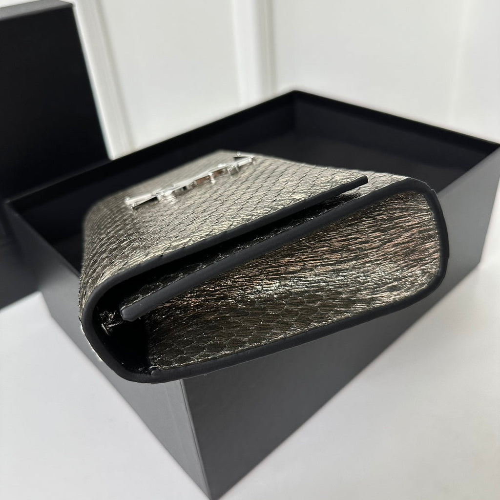 KATE CLASSIC 20 CROCODILE SNAKESKIN SILVER COWHIDE