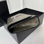 KATE CLASSIC 20 CROCODILE SNAKESKIN SILVER COWHIDE