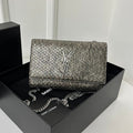 KATE CLASSIC 20 CROCODILE SNAKESKIN SILVER COWHIDE