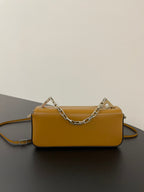 FENDI MINI FIRST SIGHT 23 BAG IN COPPER BROWN CALFSKIN WITH SILVER HARDWARE
